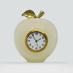 APPLE CLOCK WHITE 3 INCHES